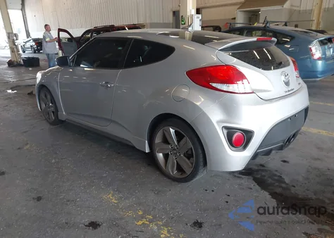 2013 Hyundai Veloster Turbo W/Blue из США, поврежденный, VIN KMHTC6AEXDU145719